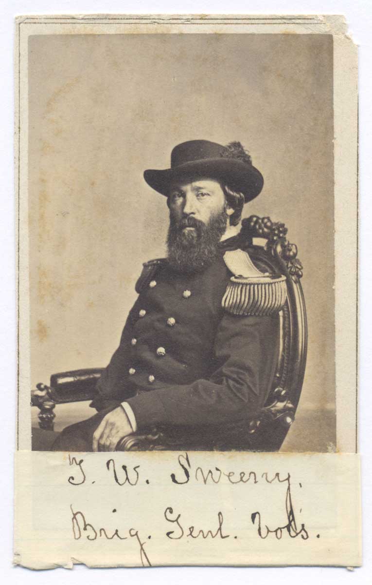 Civil War General Thomas W. Sweeny Signed CDV Photo