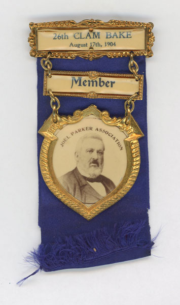 1904 N.J. Democratic Joel Parker Association Clam Bake Pinback Ribbon Badge